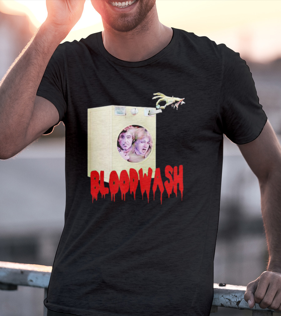 Bloodwash Haunted Laundromat Horror Washer Creature T-Shirt