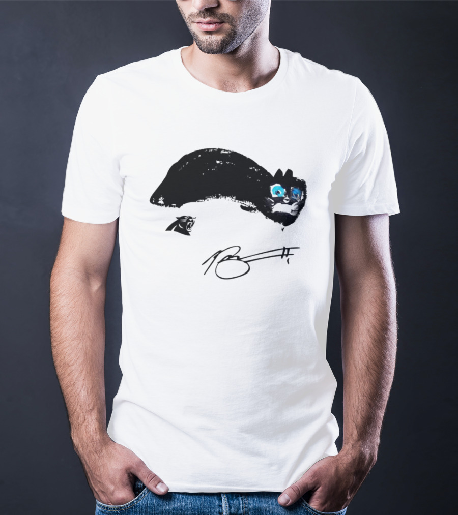 Bryce Young Panthers Signature Sketch T-Shirt