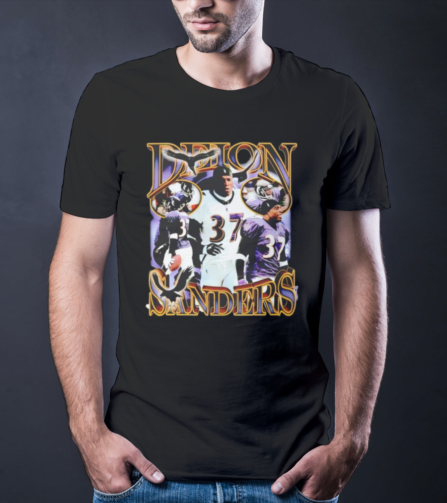 Deion Sanders Ravens Number 37 Football Dreams T-Shirt