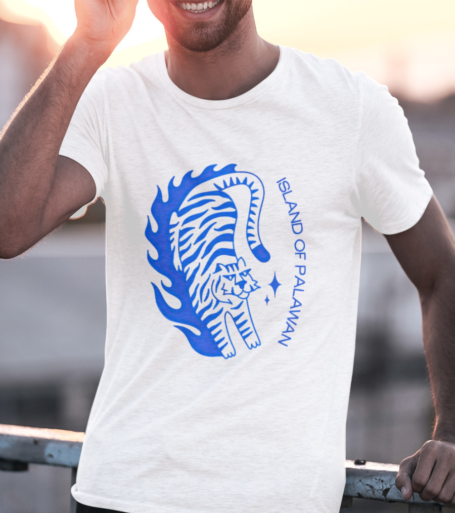 ISLAND OF PALAWAN BLUE TIGER FLAME T-Shirt
