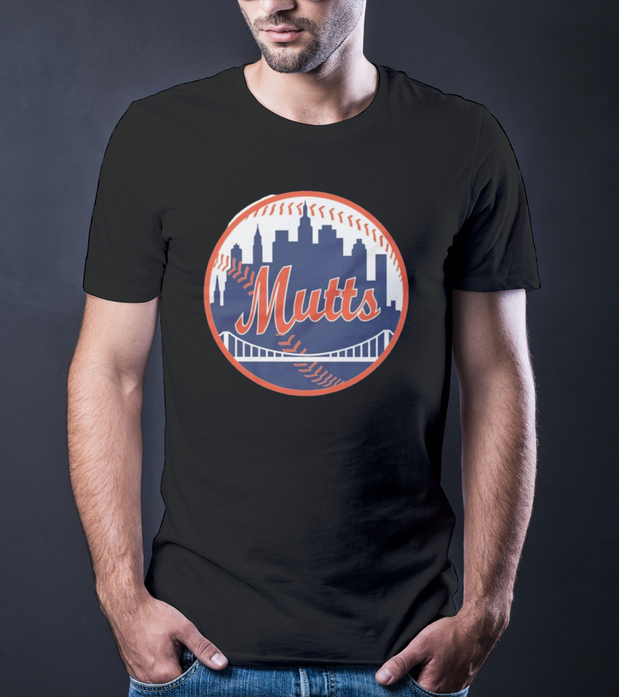 New York City Skyline Baseball Mutts T-Shirt