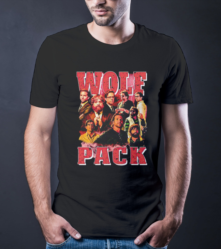 WOLF PACK Picture Collage Hangover Movie Cast Reunion T-Shirt