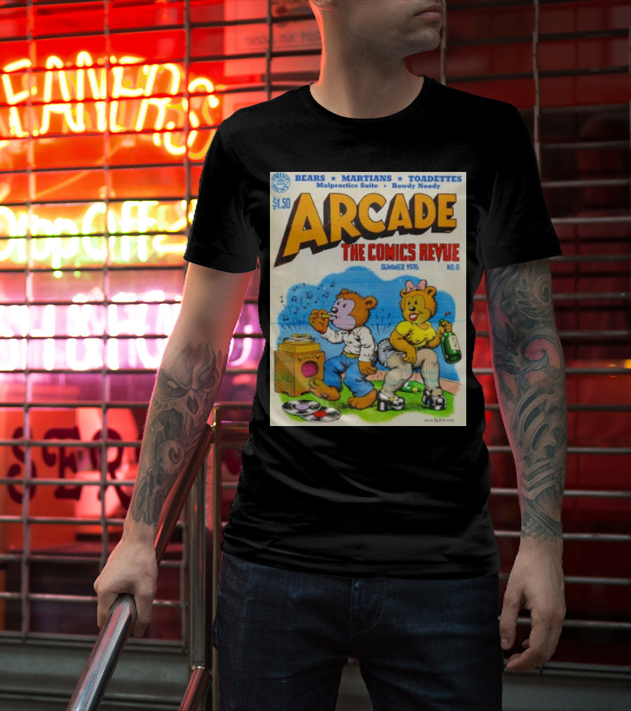 Arcade The Comics Revue Bears Martians Toadettes Summer 1976 No. 6 Malpractice Suite Rowdy Noody T-Shirt