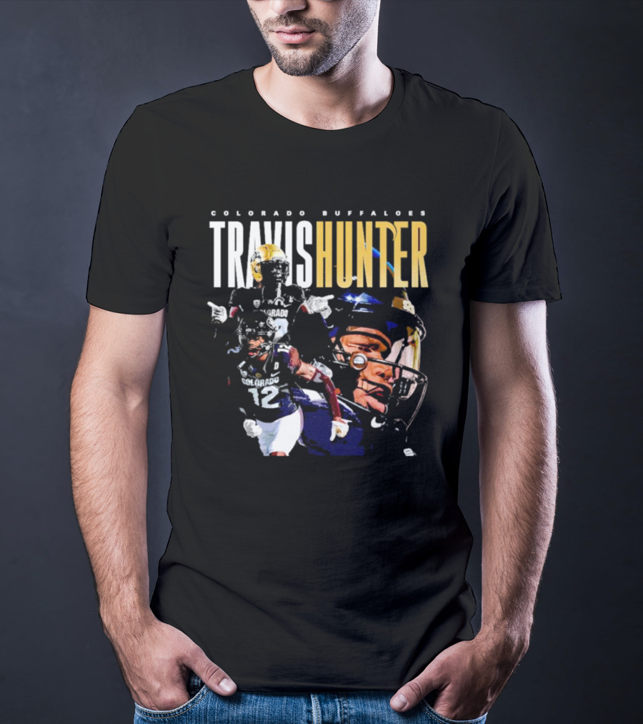 Colorado Buffaloes Travis Hunter Football Player Collage T-Shirt
