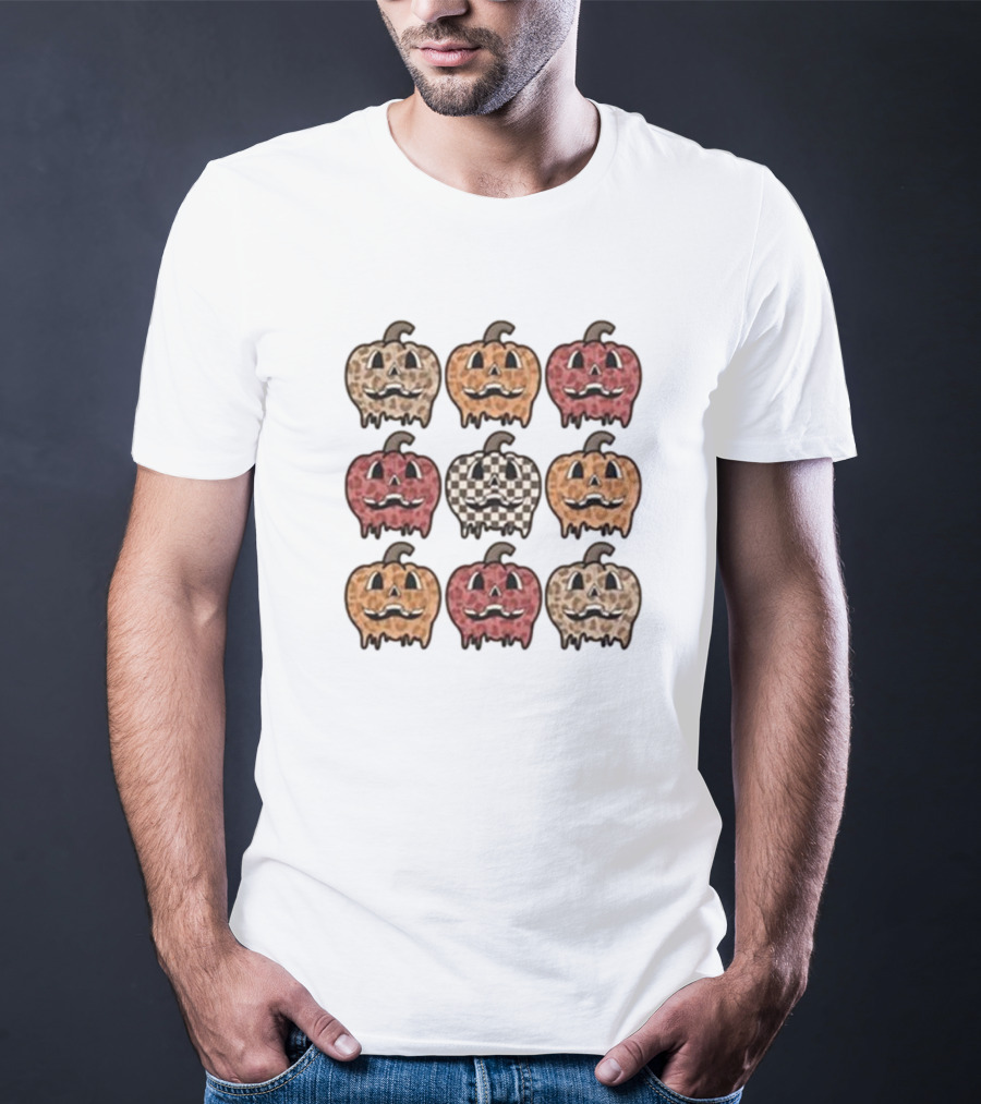 Cute Halloween Pumpkin Pattern T-Shirt