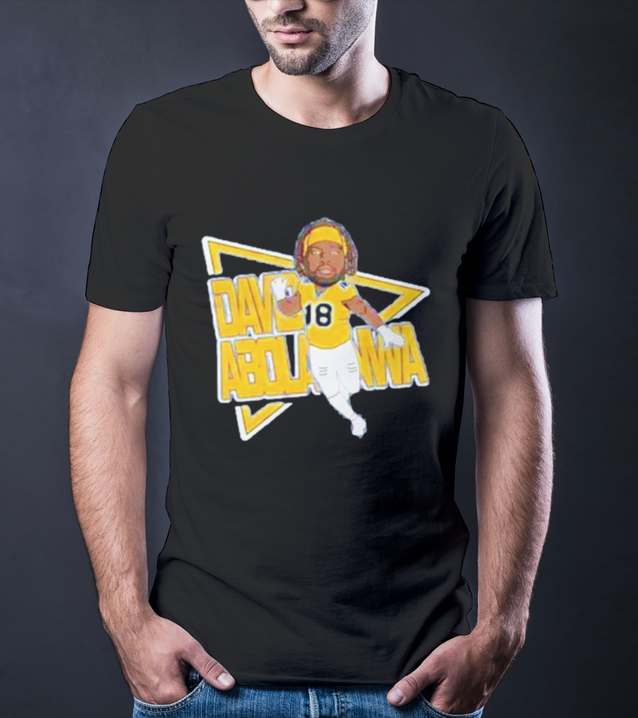 David Abolarinwa 18 Football Caricature Signature T-Shirt