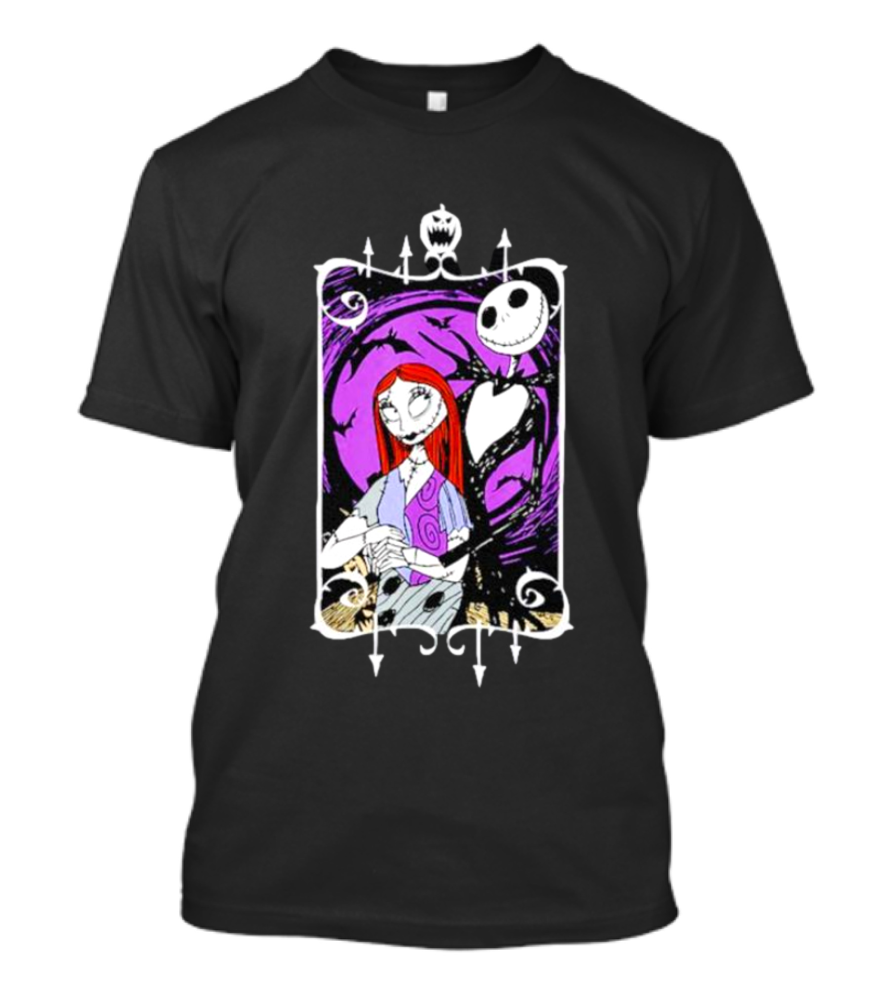 Jack And Sally Nightmare Moonlit Embrace T-Shirt