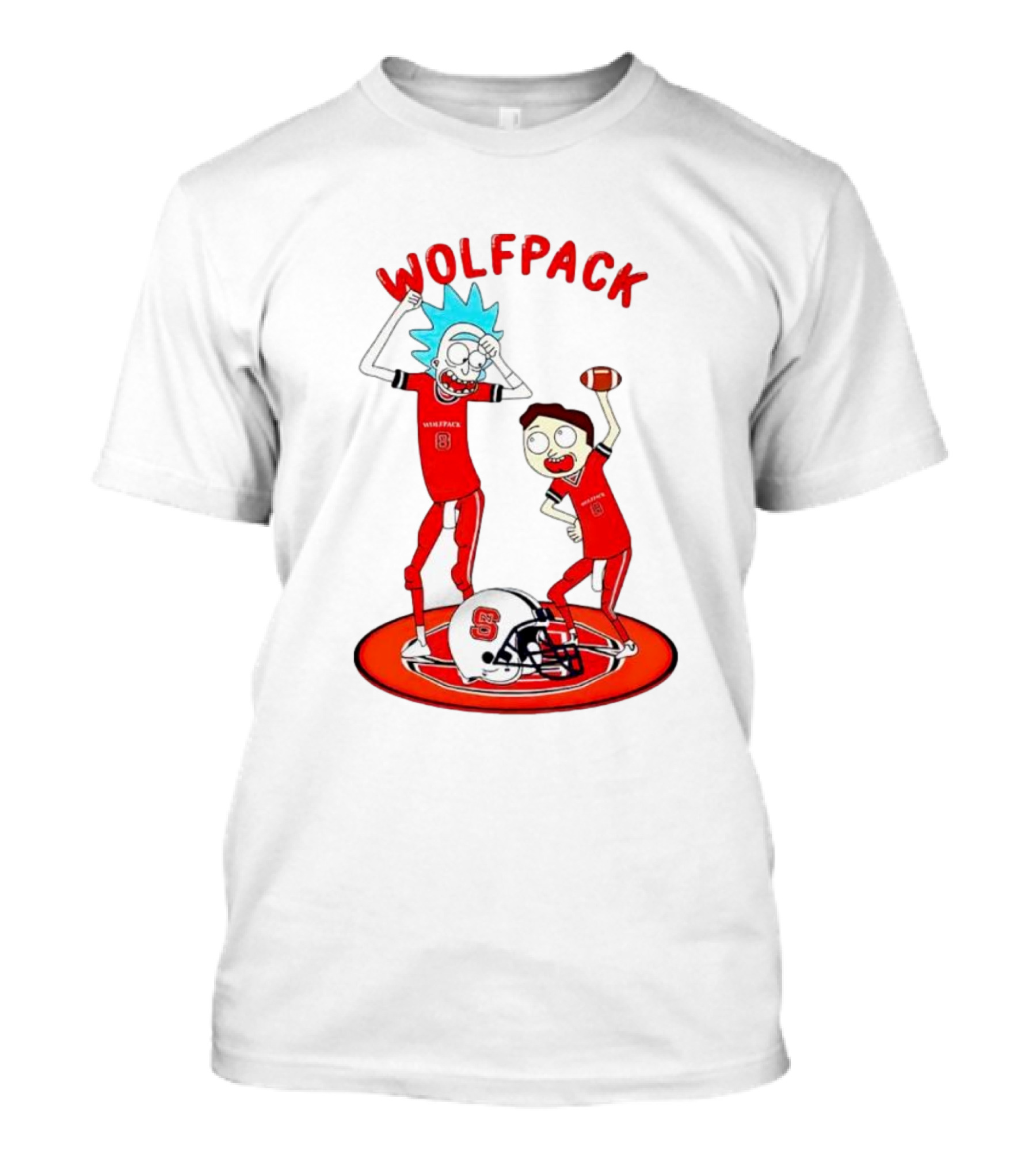 NC State Wolfpack Rick And Morty Football Dance Party T-Shirt