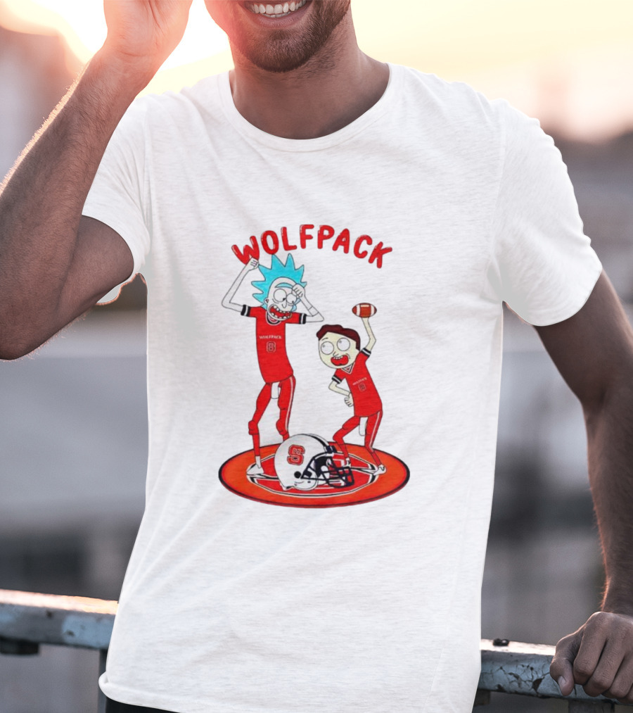 NC State Wolfpack Rick And Morty Football Dance Party T-Shirt