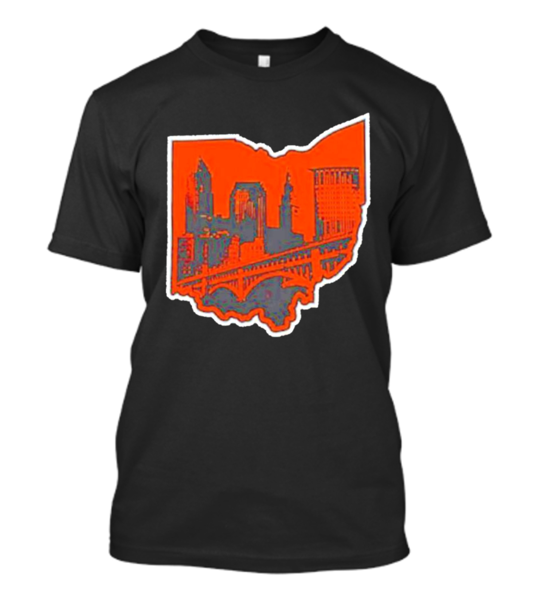 Where I’m From Cleveland State Skyline In Ohio Shape T-Shirt