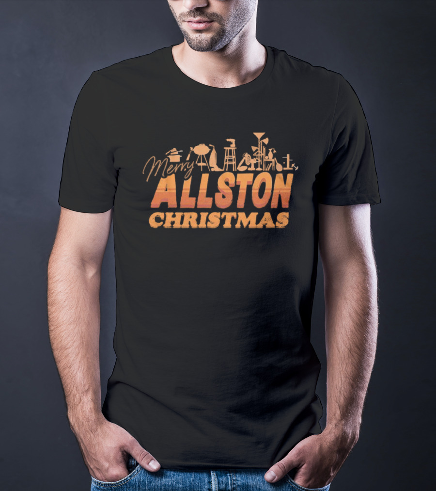 Merry Allston Christmas Silhouette Icons T-Shirt