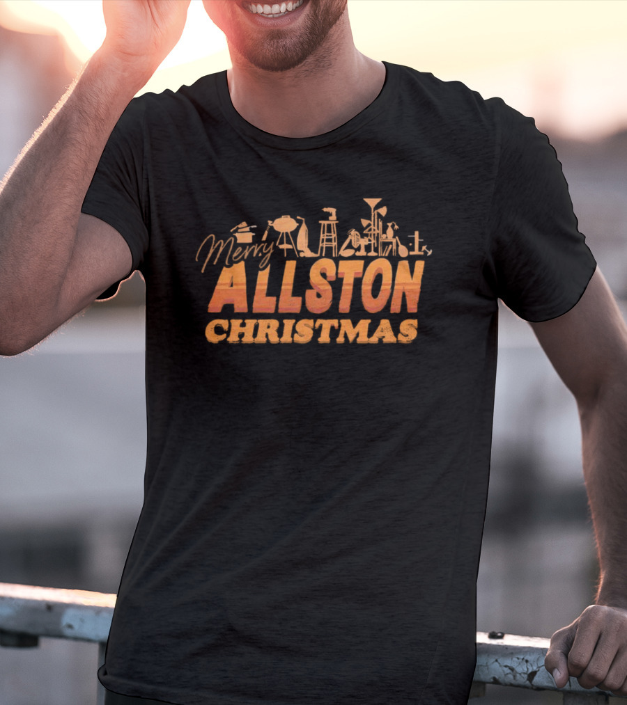 Merry Allston Christmas Silhouette Icons T-Shirt