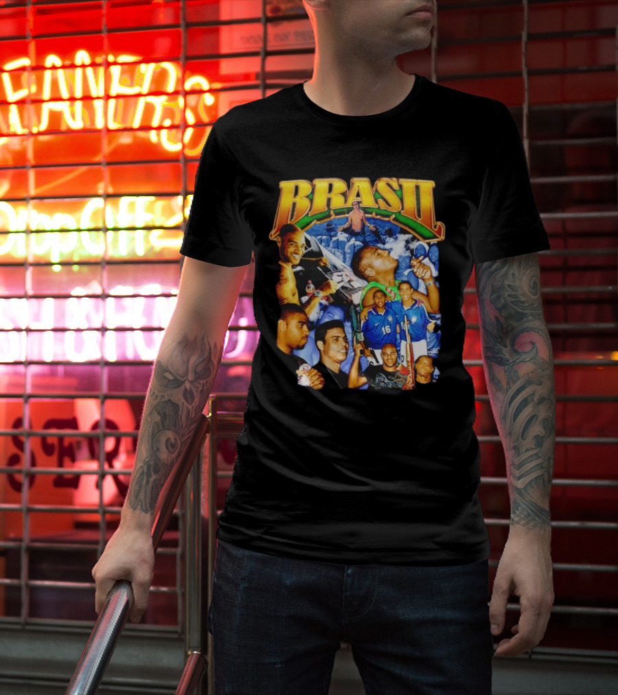 BRASIL Soccer Celebration Icons And Fans T-Shirt