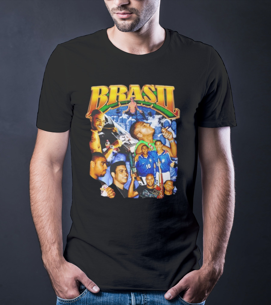 BRASIL Soccer Celebration Icons And Fans T-Shirt