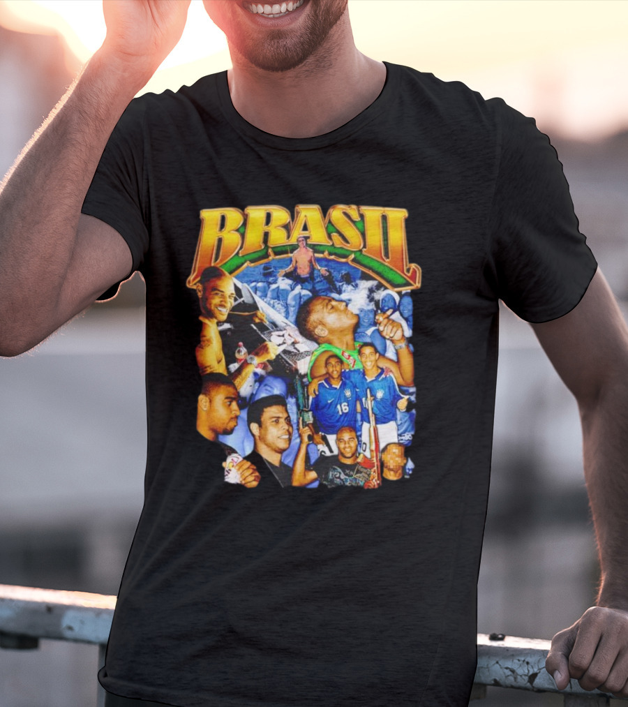 BRASIL Soccer Celebration Icons And Fans T-Shirt