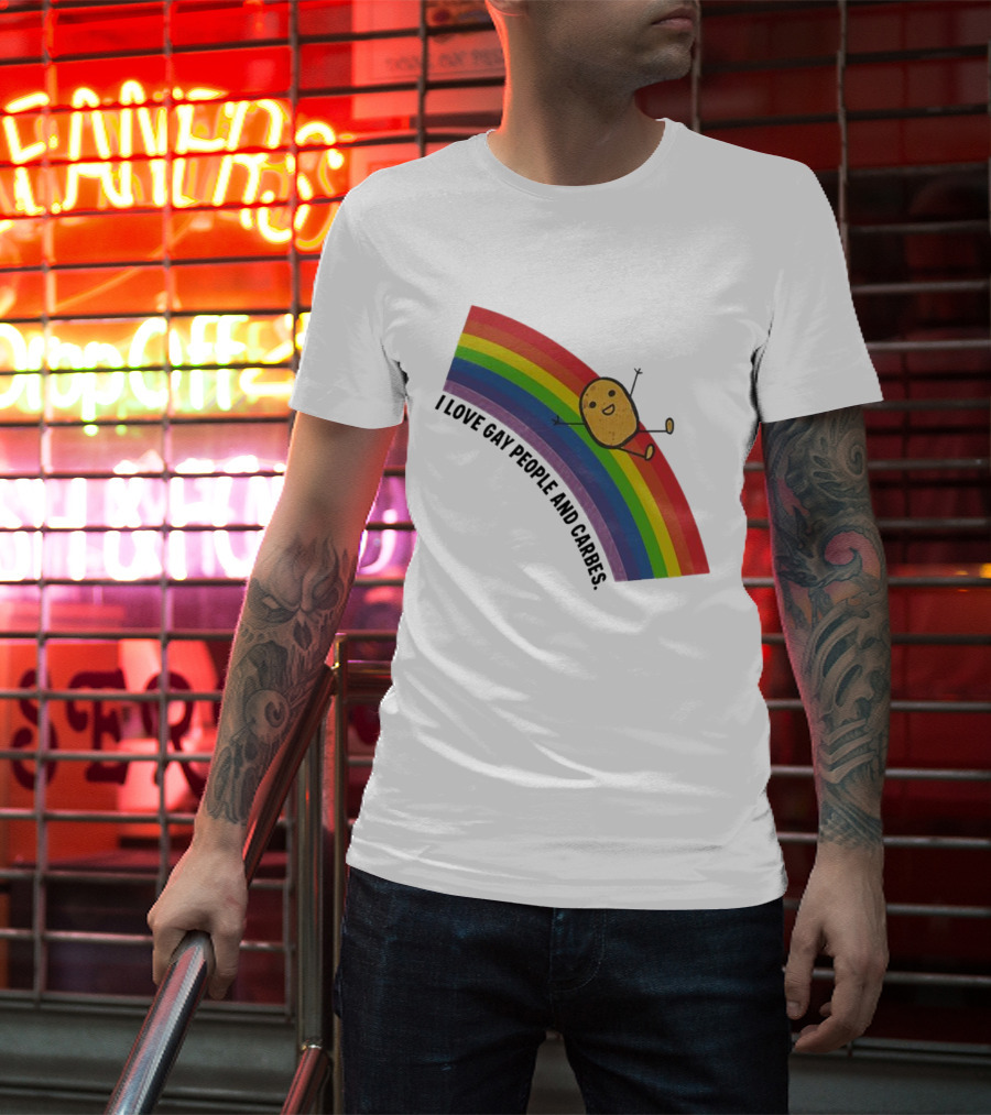 I Love Gay People And Carbes Rainbow Potato T-Shirt