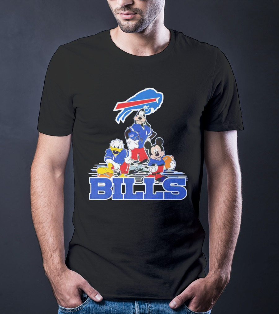 Mickey Mouse Characters Buffalo Bills NFL Sports T-Shirt
