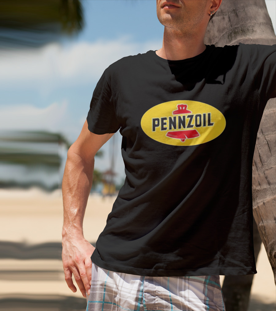 Pennzoil Motor Oil Logo Yellow Oval With Red Bell T-Shirt