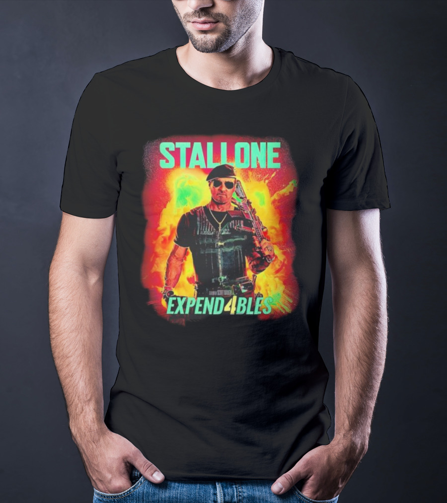 STALLONE Expend4bles Explosion Action Hero T-Shirt