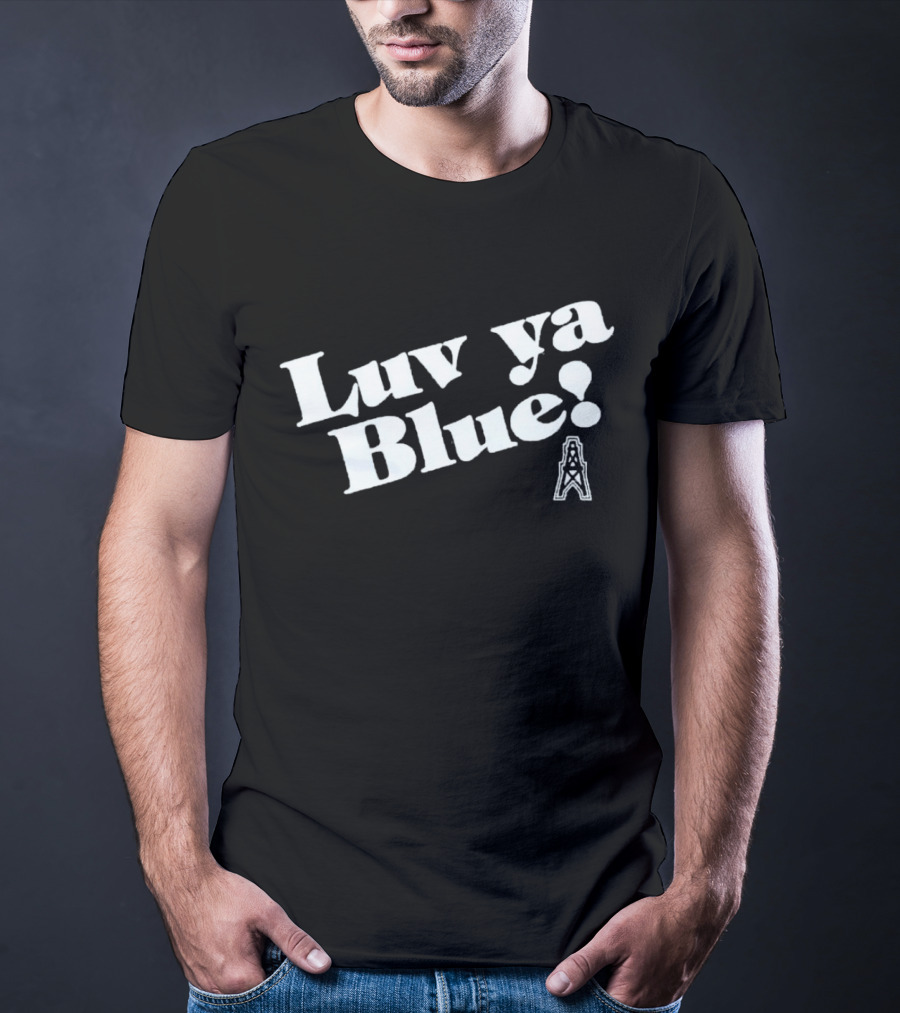 Tennessee Titans Houston Oilers Luv Ya Blue Oil Derrick T-Shirt