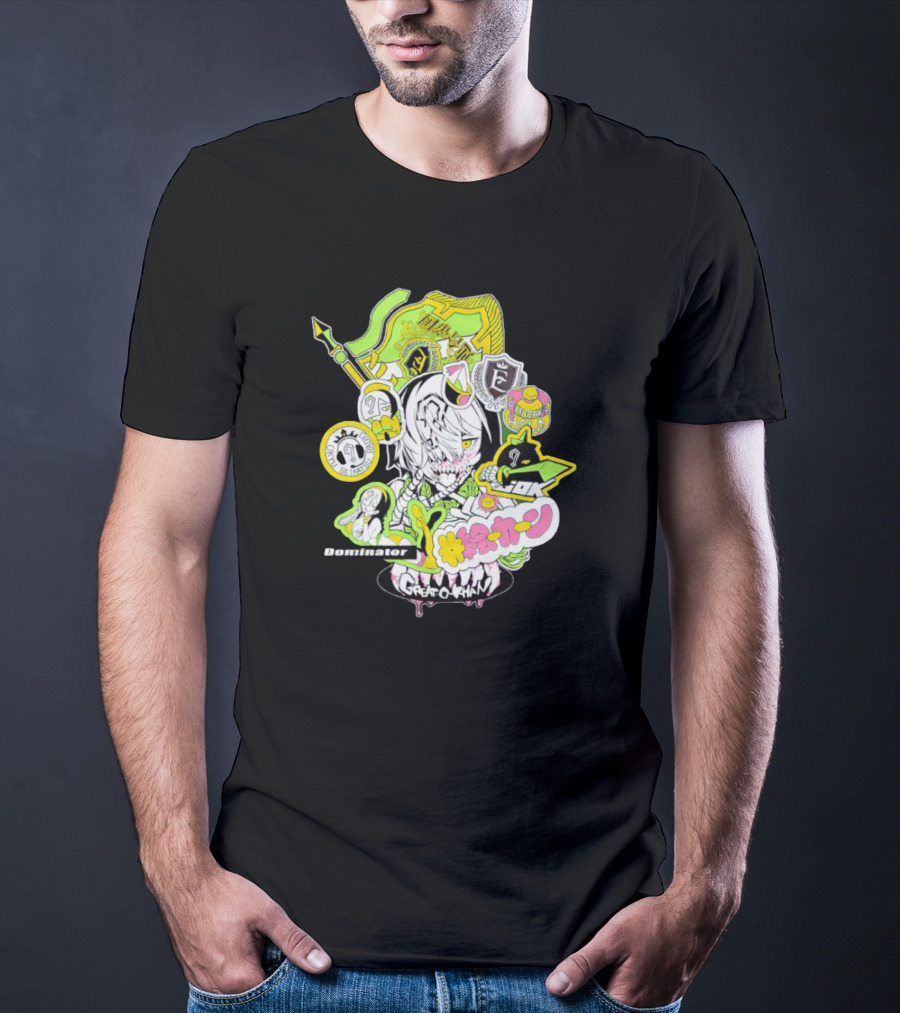Great O-Khan Dominator Manga Style Neon Elements T-Shirt
