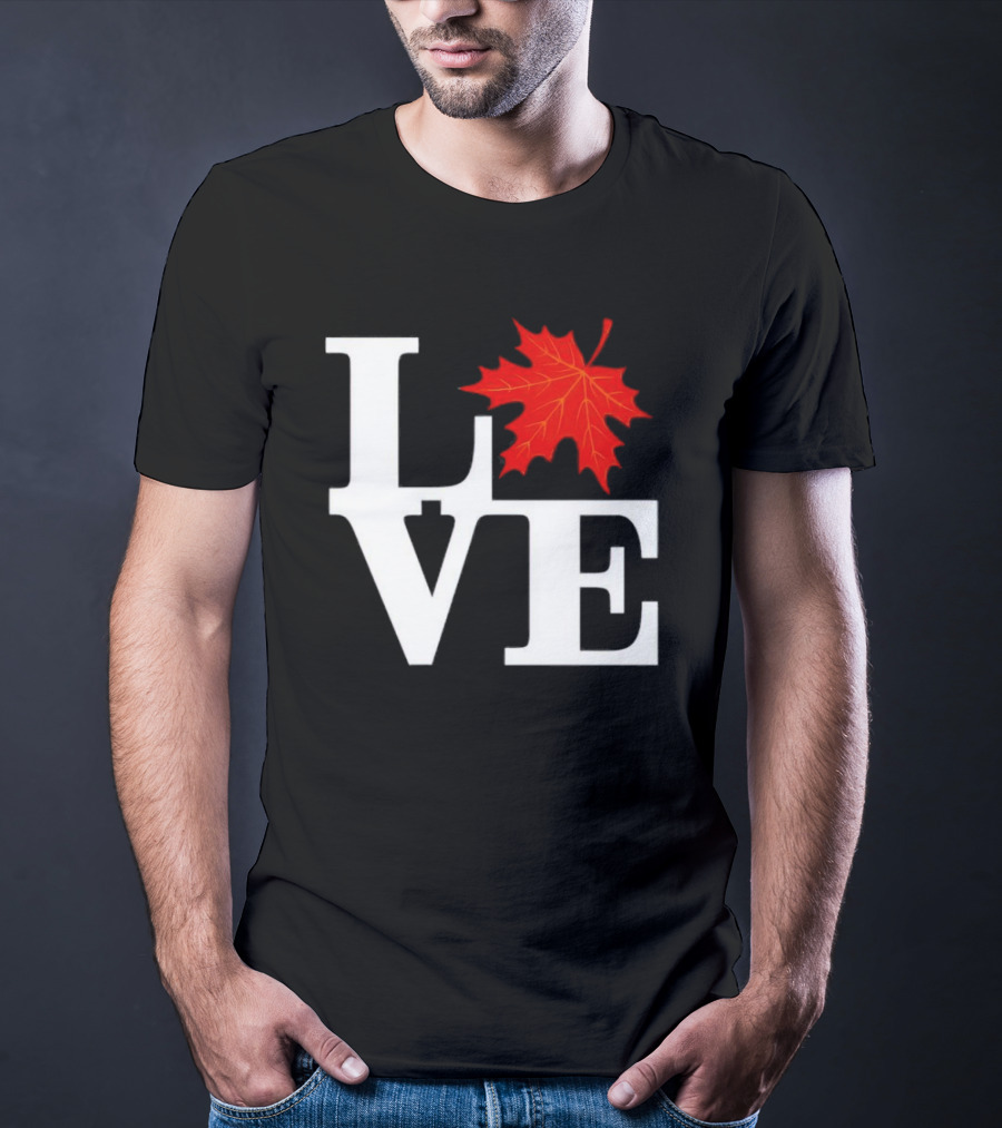 I Love Fall Season Leaf T-Shirt