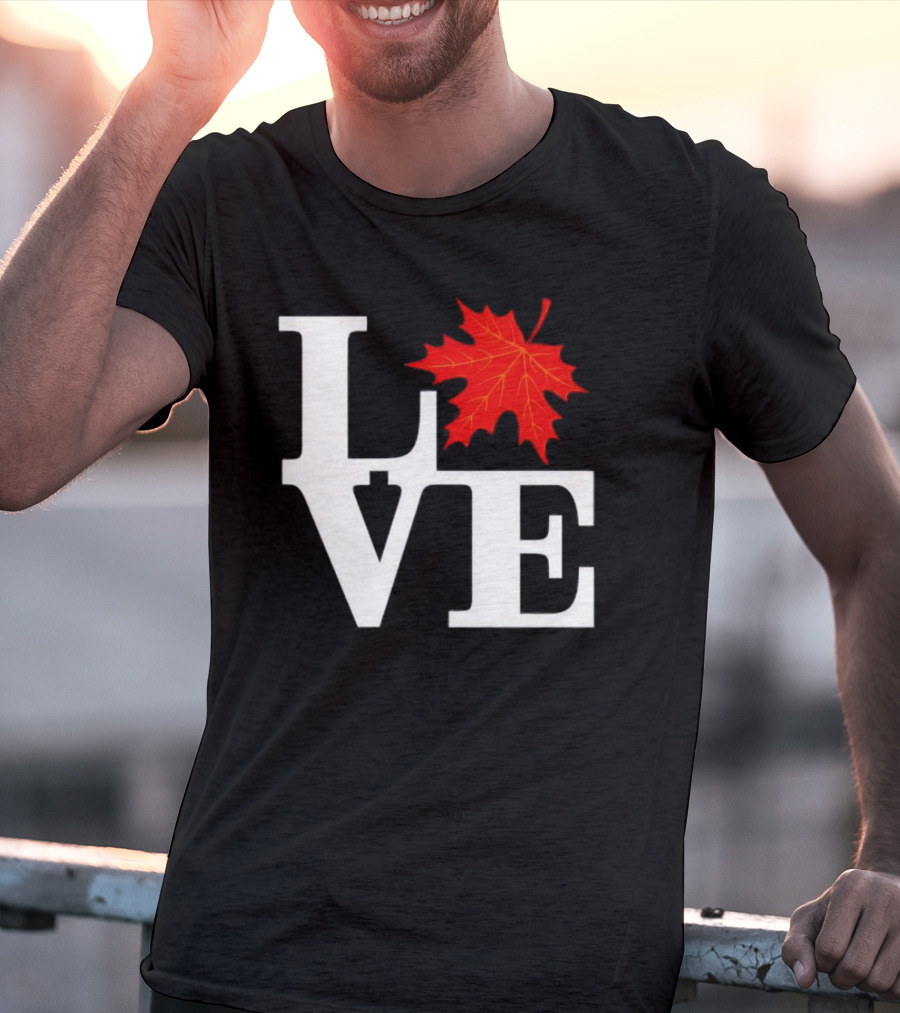 I Love Fall Season Leaf T-Shirt