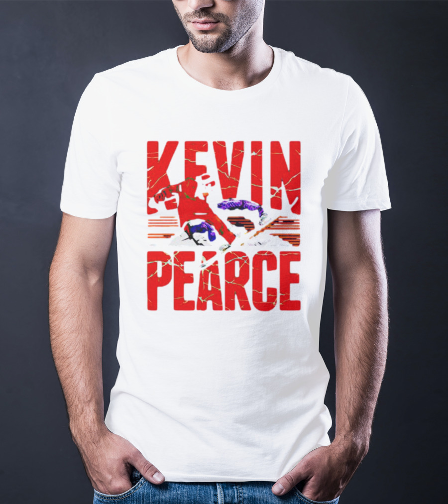 Kevin Pearce Snowboarder Action Red Letters T-Shirt