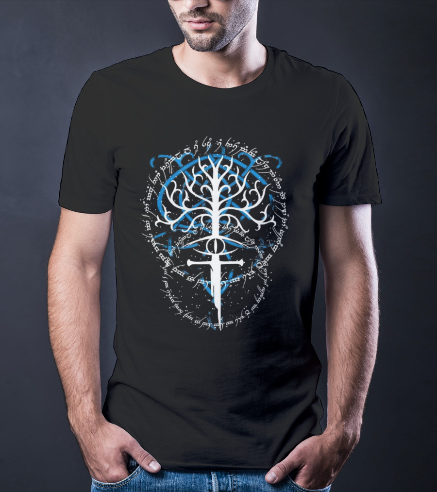 The Legacy Tolkien Tree And Elvish Script Fantasy T-Shirt
