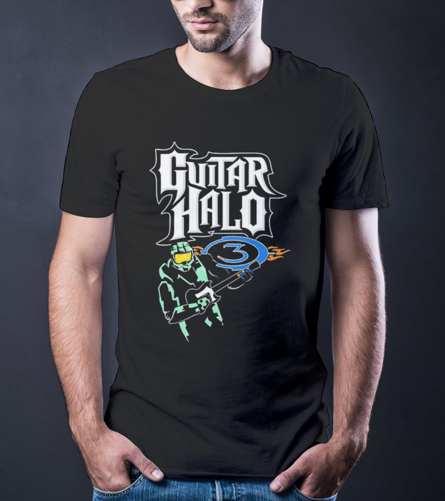 Guitar Halo 3 Master Chief Playing Electric Guitar T-Shirt