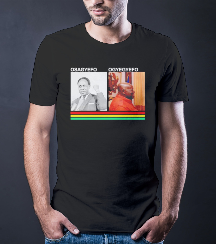Osagyefo Ogyegyefo With Red Yellow Green Stripes T-Shirt