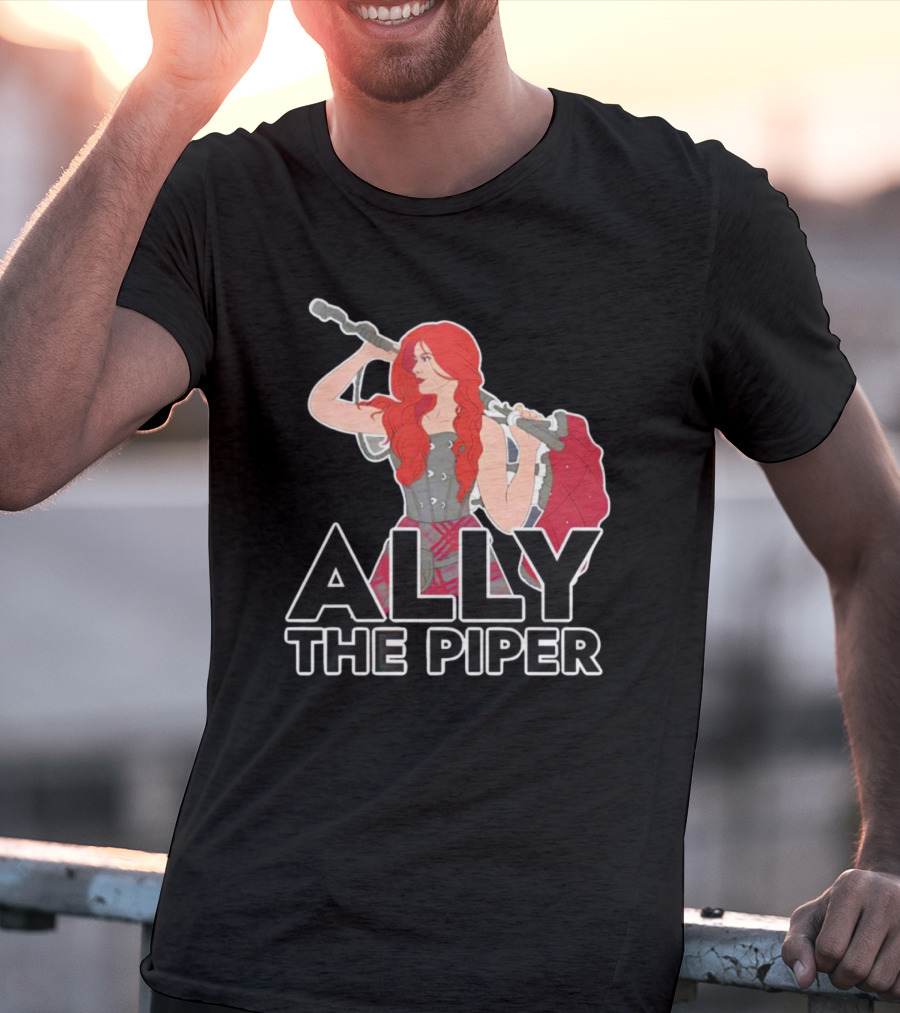 Ally The Piper Scottish Bagpipe Musician Redhead T-Shirt