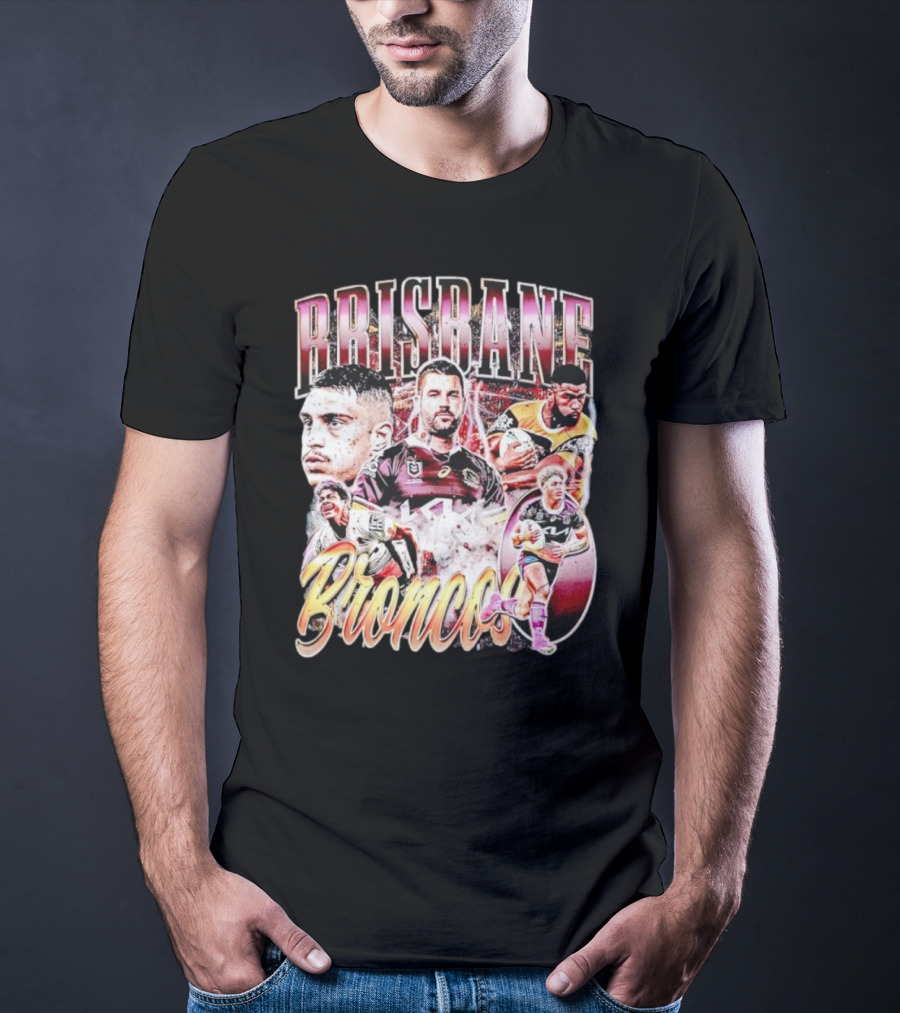 Brisbane Broncos Player Celebration Montage T-Shirt
