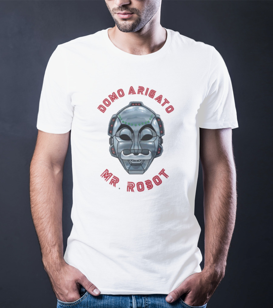 Domo Arigato Mr Robot Mask T-Shirt