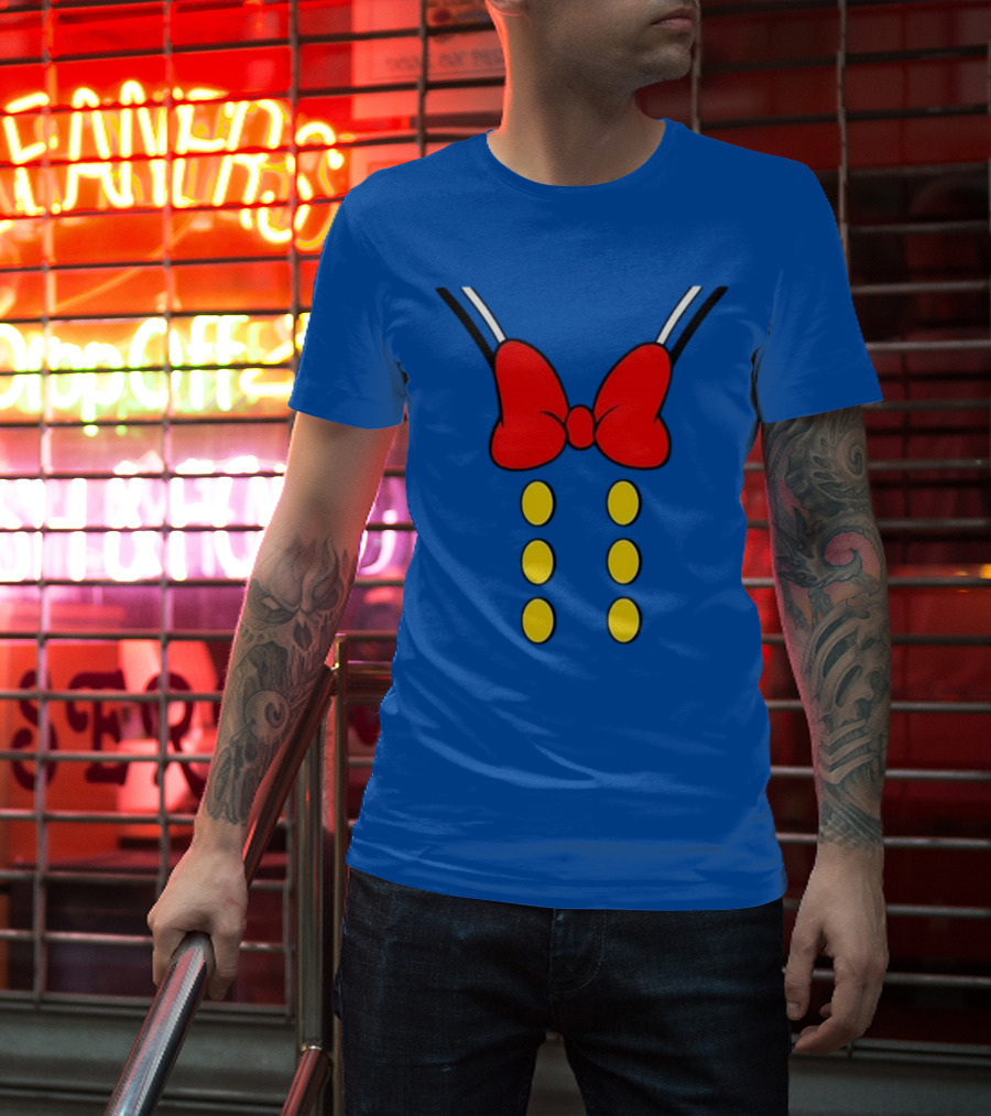 Donald Duck Halloween Minnie Mouse Bow And Buttons T-Shirt