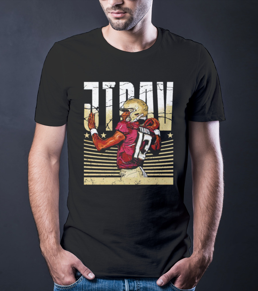 JTrav Jordan Travis Football Stars Stripes T-Shirt