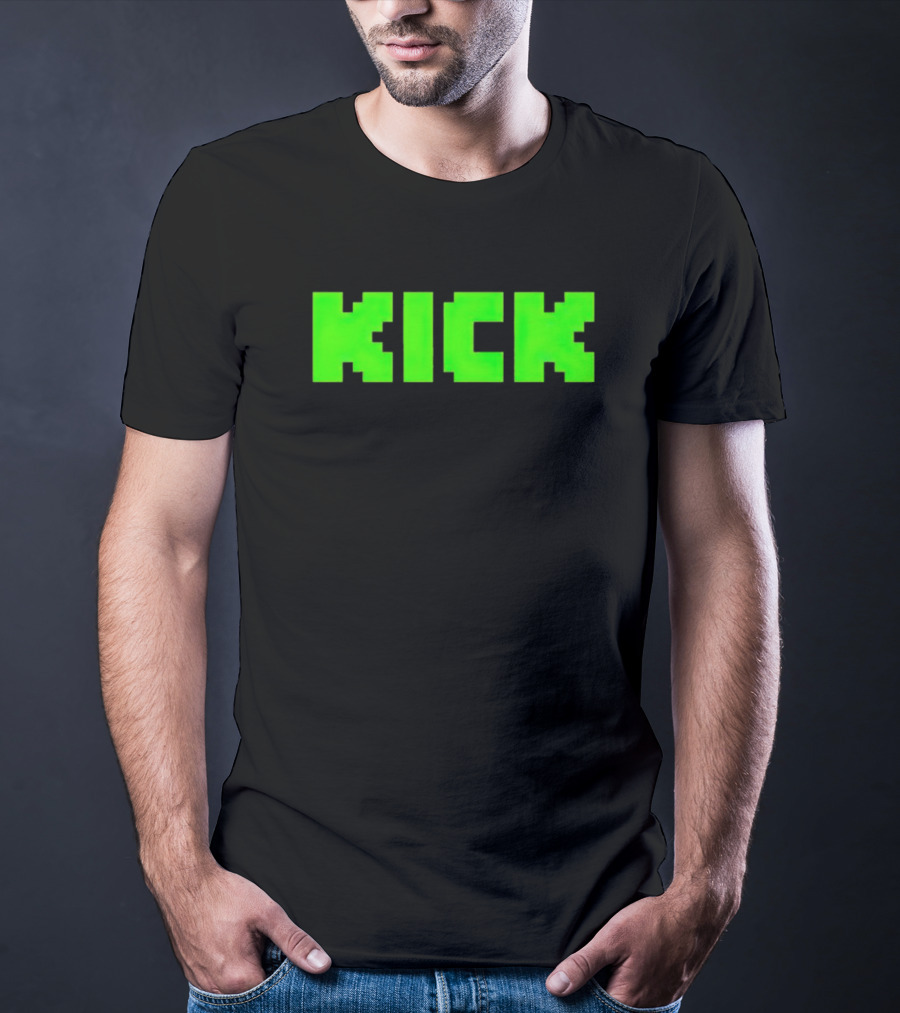 Kick Green Logo Pixel T-Shirt