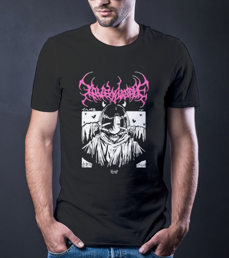 Lobsteranian Loveyourself Manga Style Character With Hearts T-Shirt