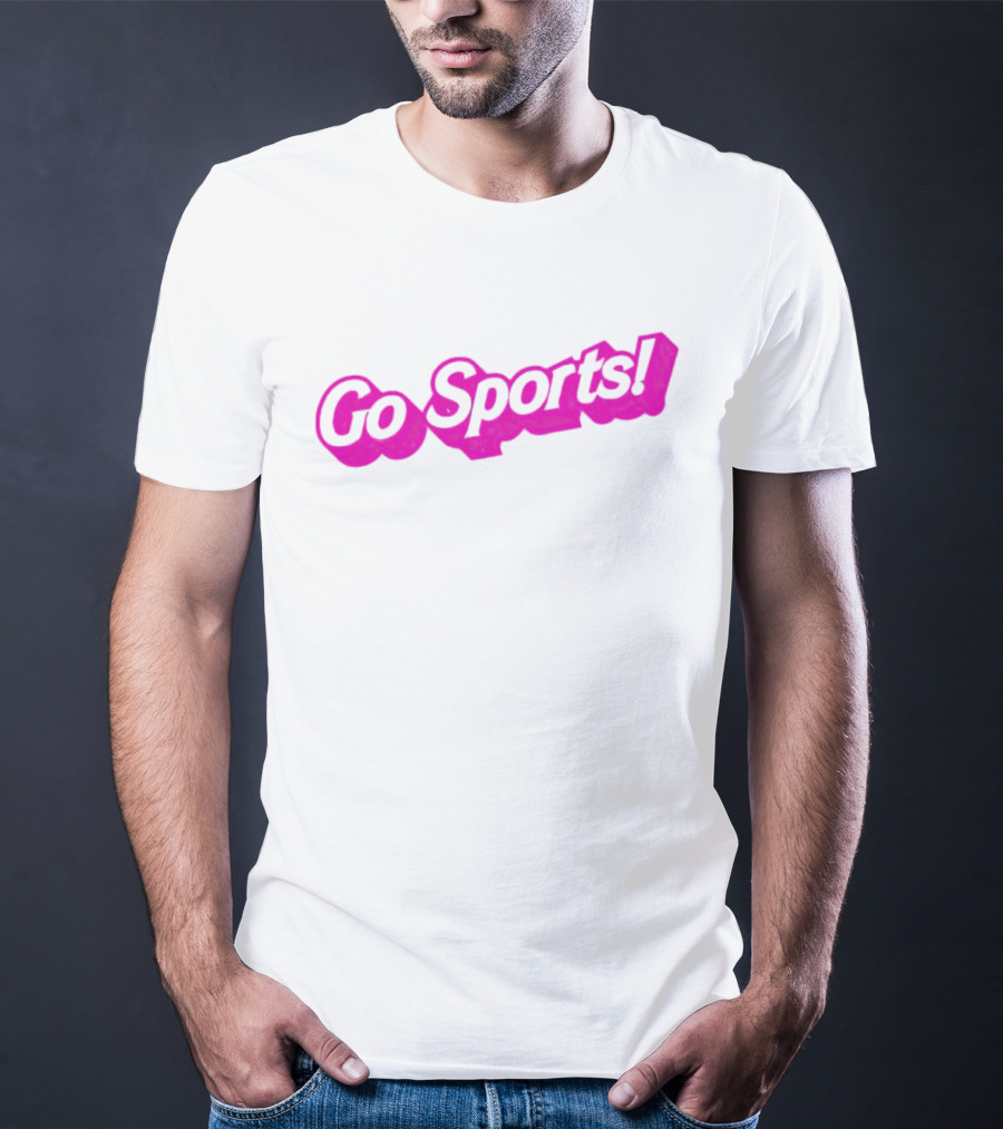 Barbie Go Sports Enthusiast Pink Bold Typography T-Shirt