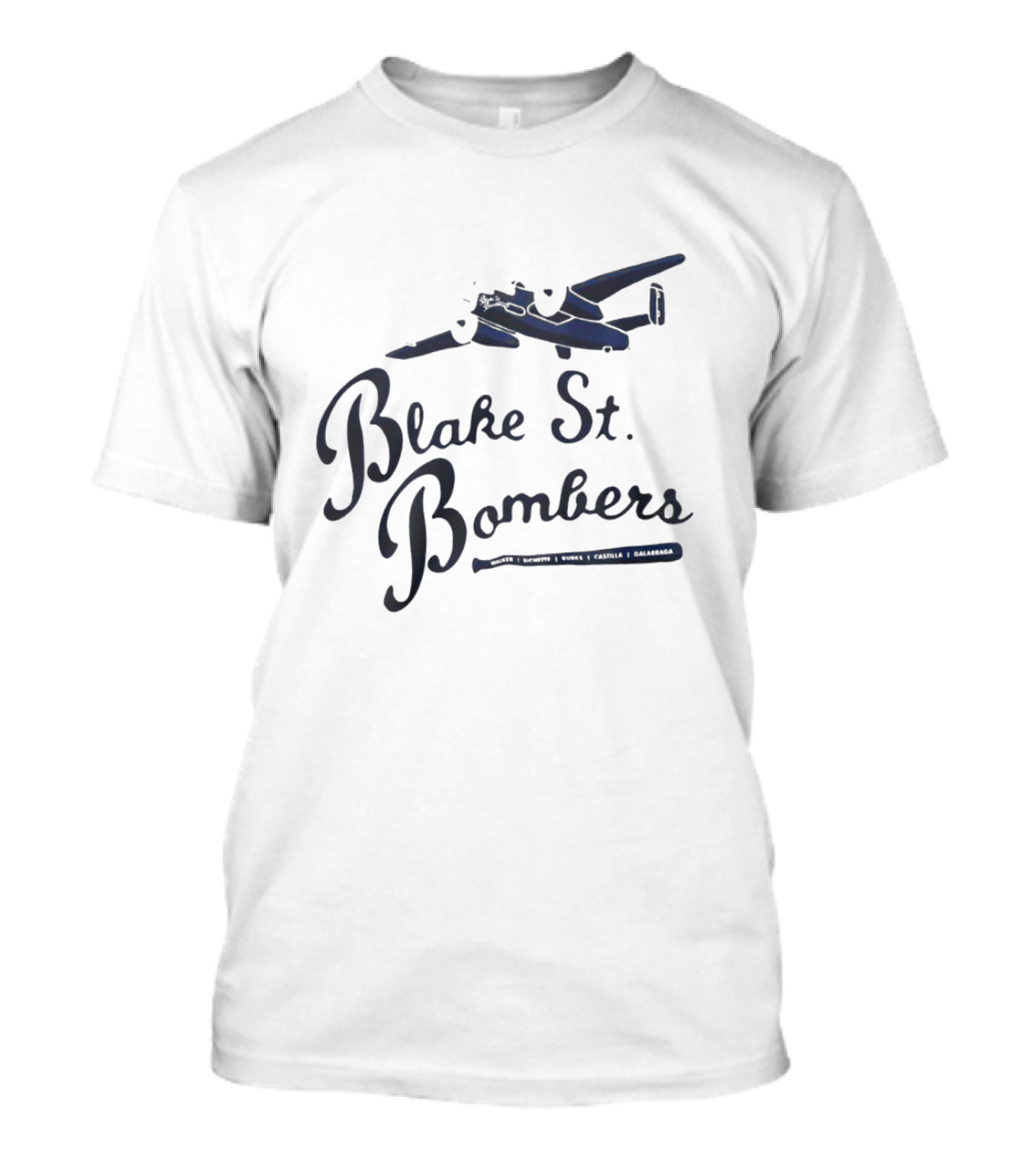 Blake St Bombers Airplane And Baseball Bat T-Shirt