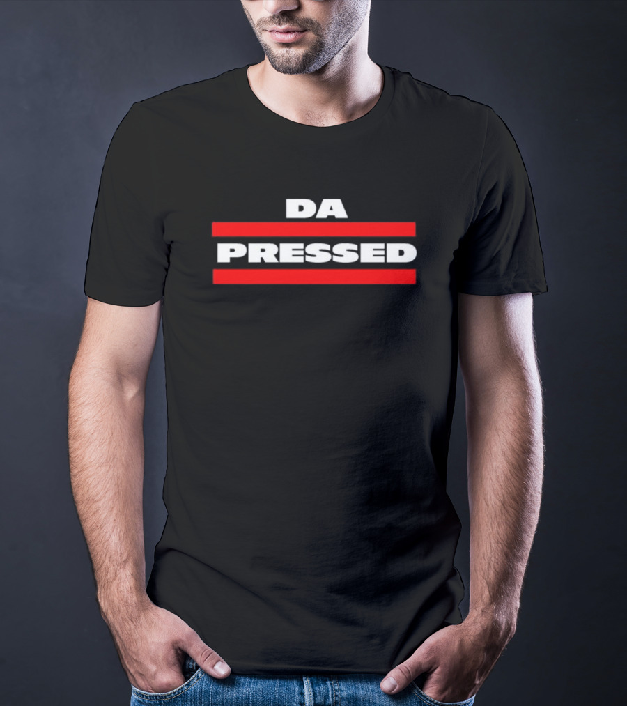 DA PRESSED Parody With Vintage Red And White Bars T-Shirt