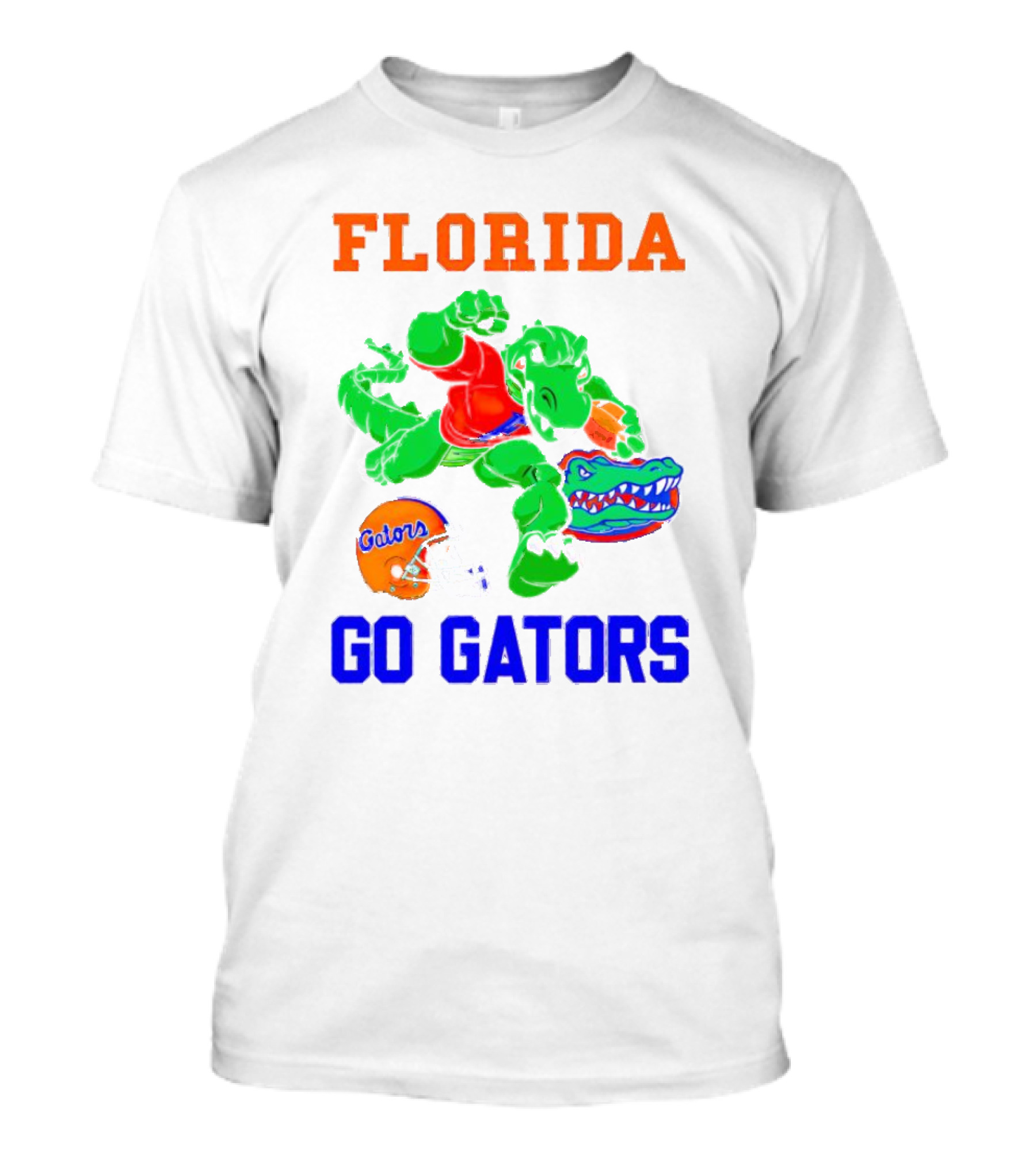 Florida Gators Go Gators Football Alligator With Gators Helmet T-Shirt