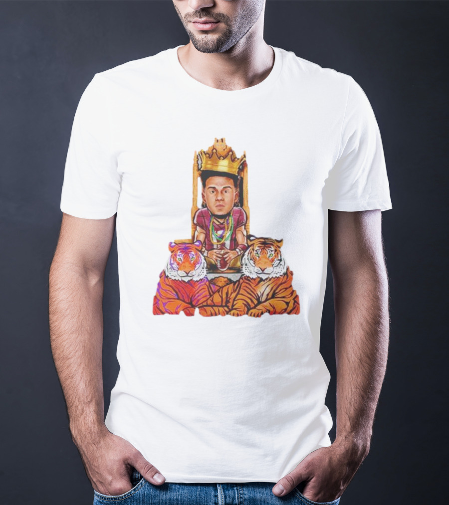 Jordan Travis King On Throne With Tigers Joe Exotic T-Shirt