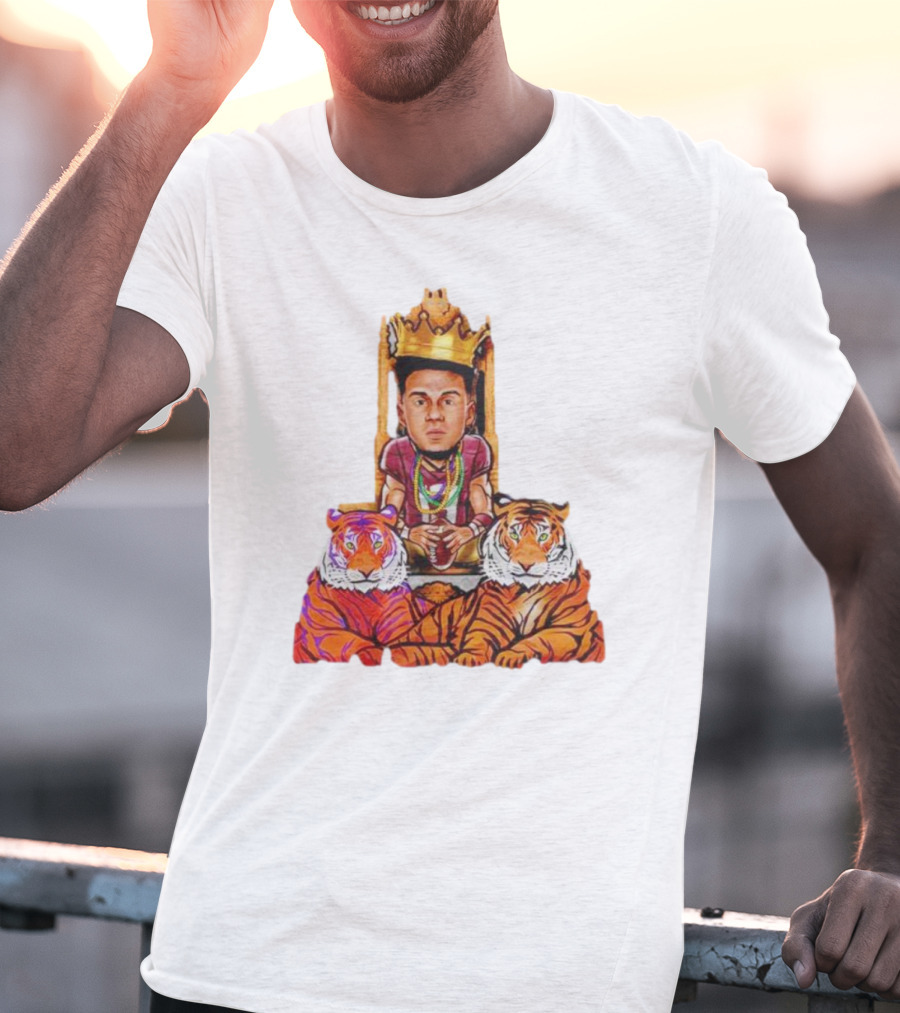 Jordan Travis King On Throne With Tigers Joe Exotic T-Shirt