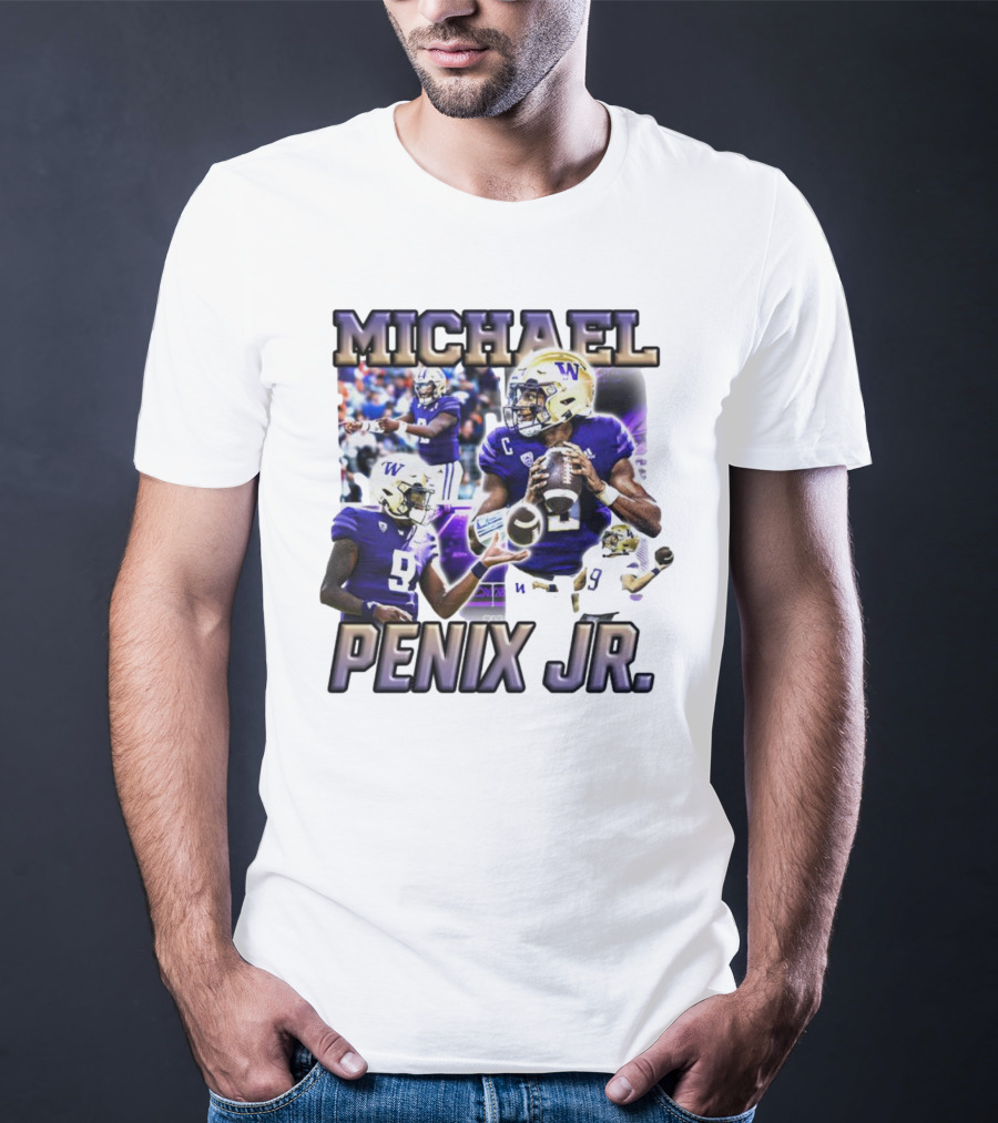 Michael Penix Jr. Washington Huskies Quarterback Football Player T-Shirt