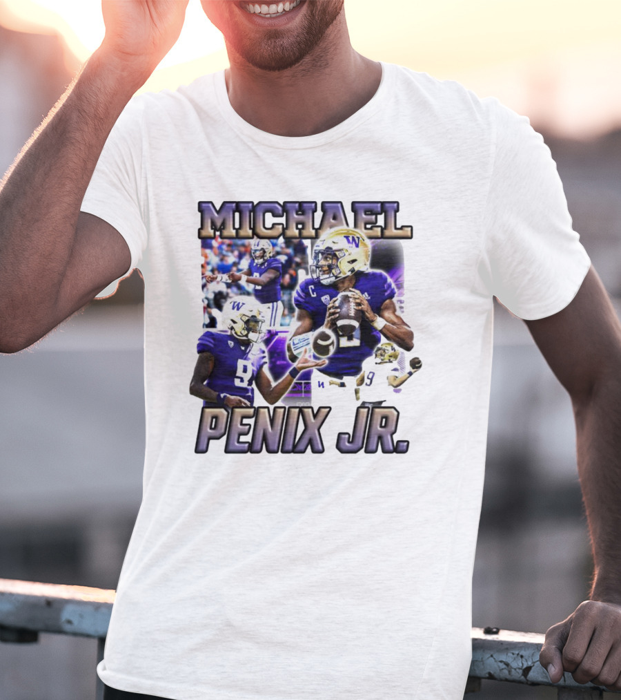 Michael Penix Jr. Washington Huskies Quarterback Football Player T-Shirt