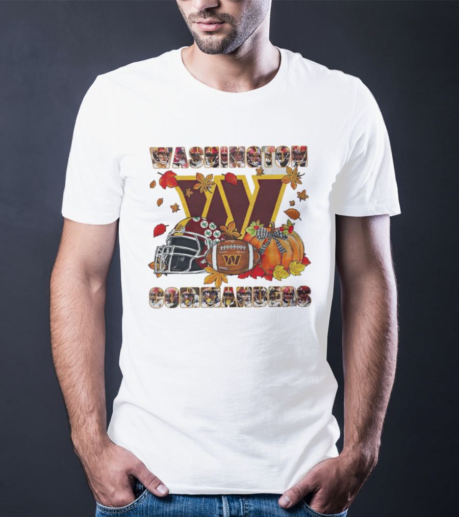 Washington Commanders Fall Helmet Football Pumpkin T-Shirt