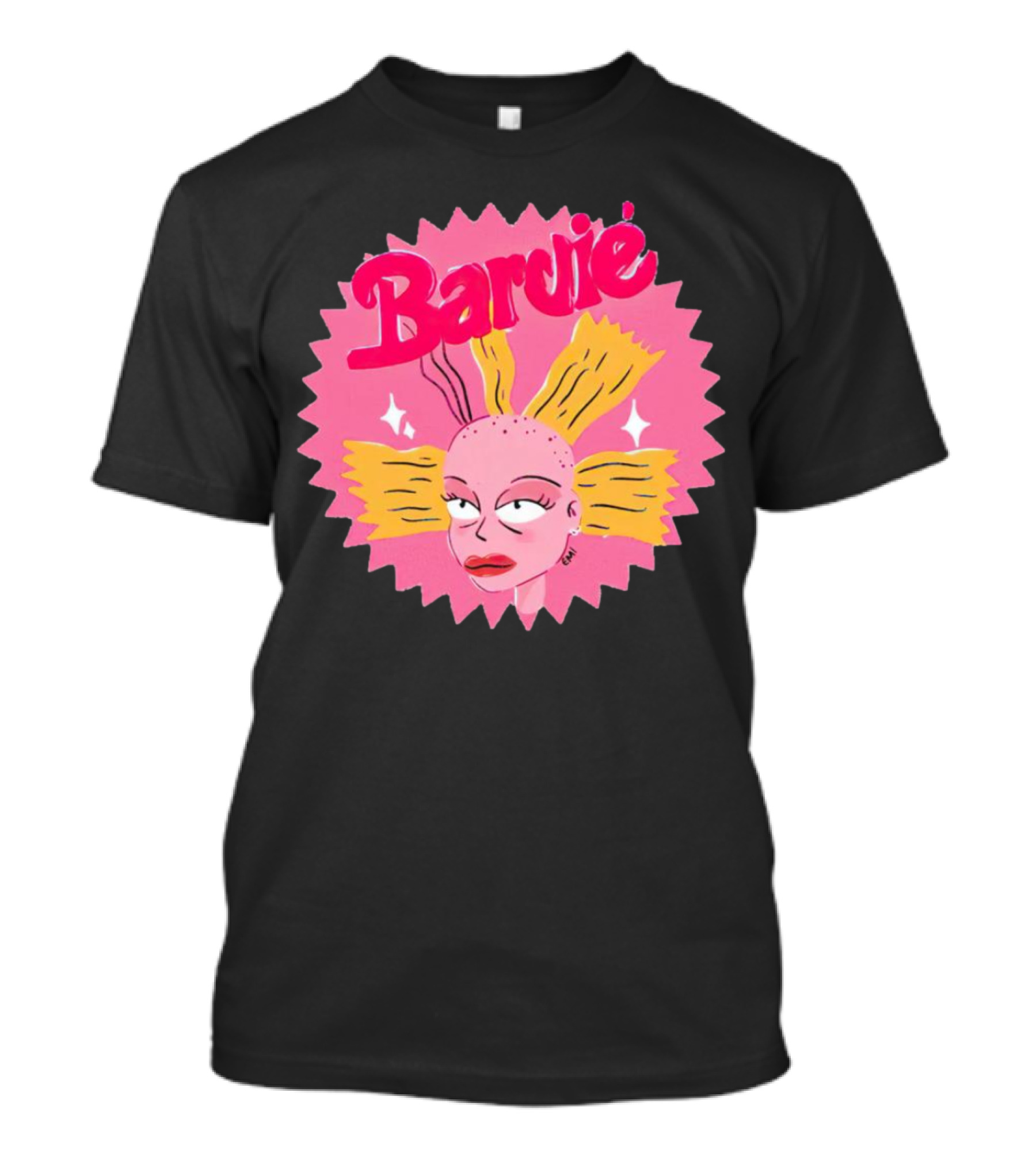 Barbie Movie Bold Parody Pink Starburst T-Shirt
