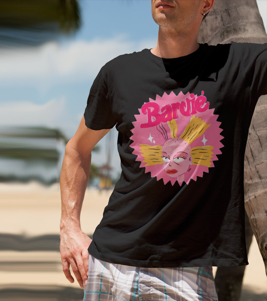 Barbie Movie Bold Parody Pink Starburst T-Shirt
