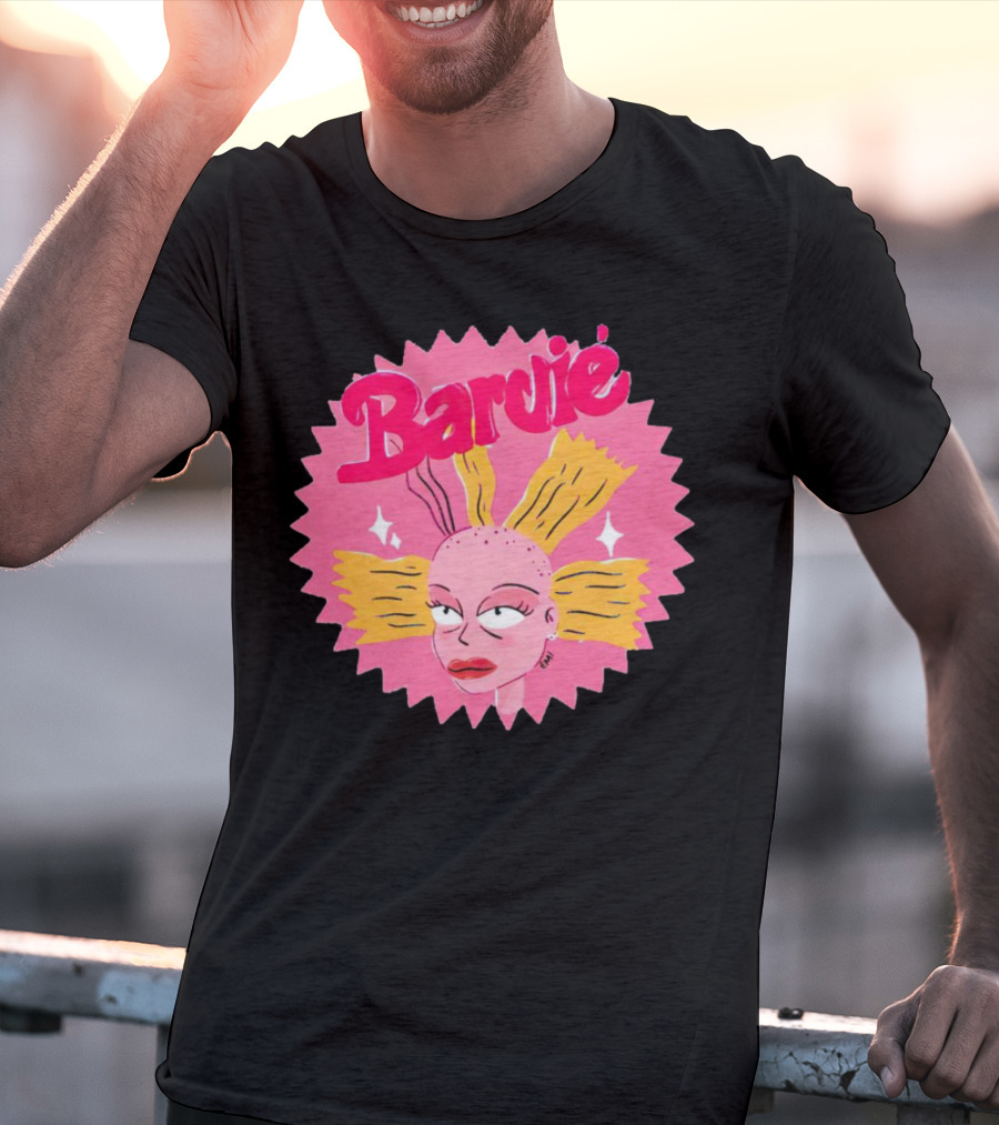 Barbie Movie Bold Parody Pink Starburst T-Shirt